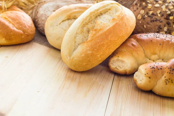 Diferentes productos de panadería pan rollos de grano —  Fotos de Stock