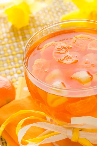 Delicioso vaso de naranja de jalea de fruta —  Fotos de Stock
