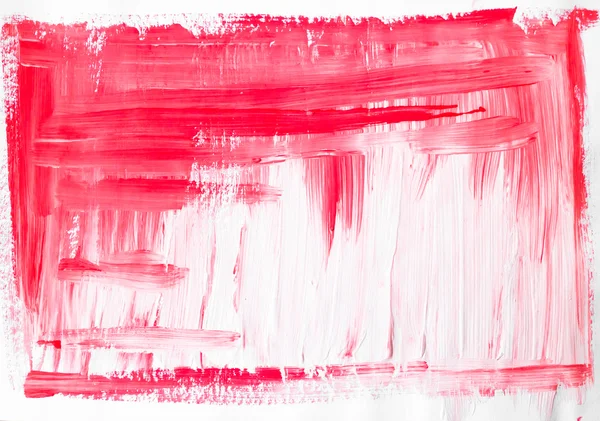Czerwone tło białe malowane akwarela — Zdjęcie stockowe