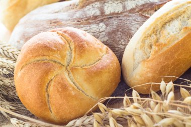 farklı fırıncılık ürünleri kulakları tahıllar