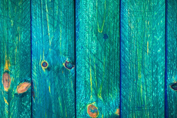 描かれた緑色の木製の板を壁します。 — ストック写真
