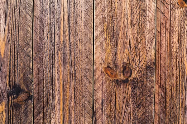 Wall wooden planks painted brown — Stock Photo, Image