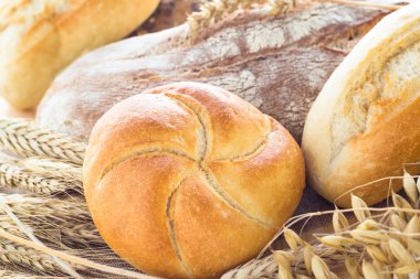 farklı fırıncılık ürünleri kulakları tahıllar