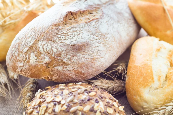 Taze somun ekmek ruloları — Stok fotoğraf
