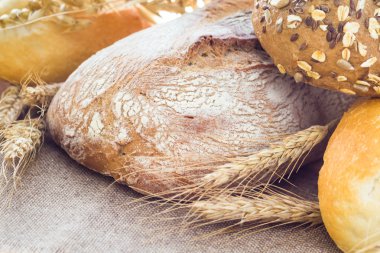 taze ekmek gevrek rulo kompozisyon