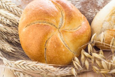 farklı fırıncılık ürünleri kulakları tahıllar