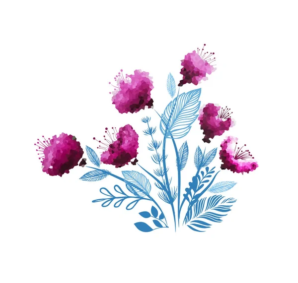 Belle fleur d'aquarelle rose. Illustration vectorielle — Image vectorielle