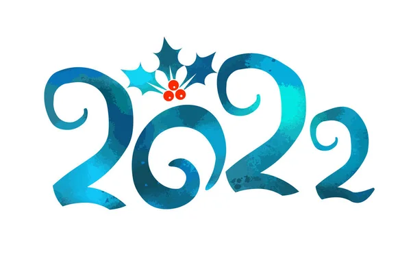 新年快乐2022年的文字设计。矢量说明. — 图库矢量图片