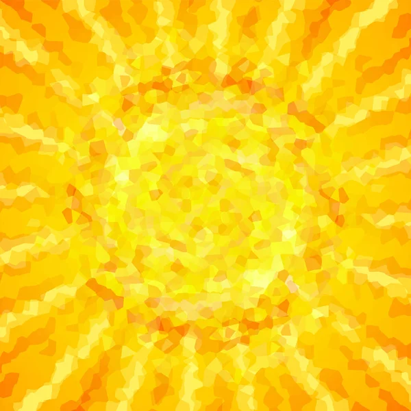 Fondo abstracto naranja. El sol brilla. Ilustración vectorial — Vector de stock