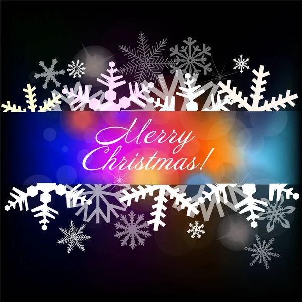 Multi-colored background with snowflakes. Merry Christmas. Vector illustration — Stock Vector