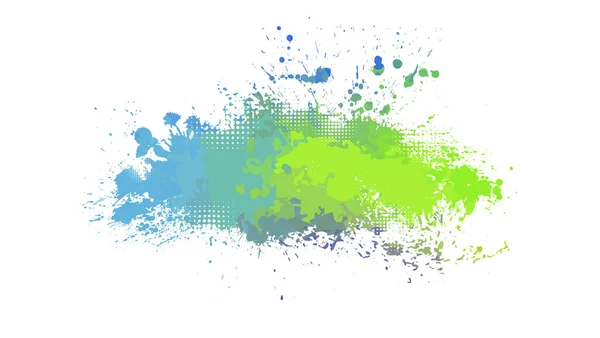 Разноцветный синий и зеленый пятна объектов. векторная иллюстрация — стоковый вектор