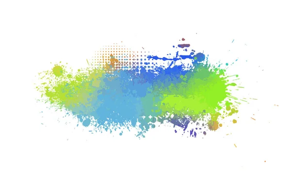 Πολύχρωμα μπλε και πράσινα αντικείμενα κηλίδες. εικονογράφηση διανύσματος — Διανυσματικό Αρχείο