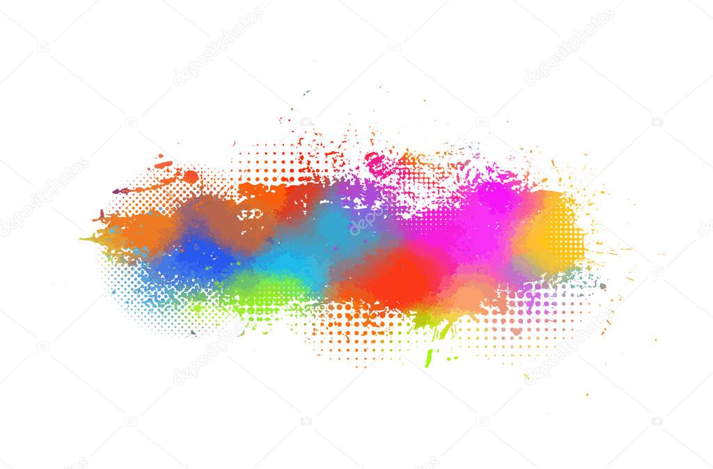 multicolored blots objects. vector illustration