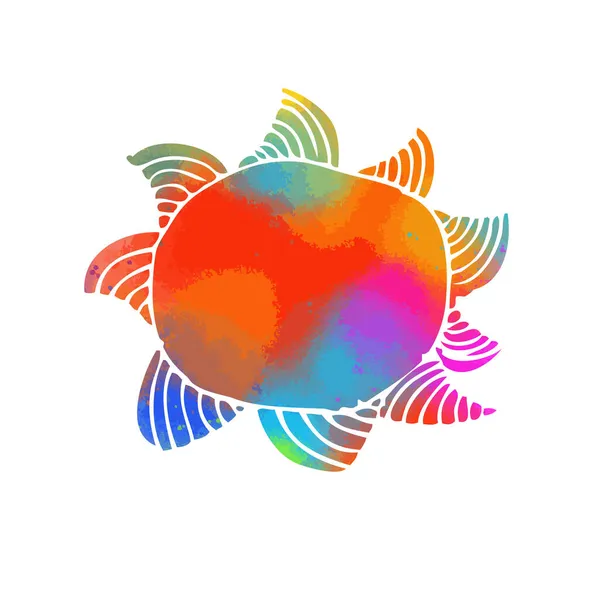 Objeto solar multicolor. Ilustración vectorial — Archivo Imágenes Vectoriales