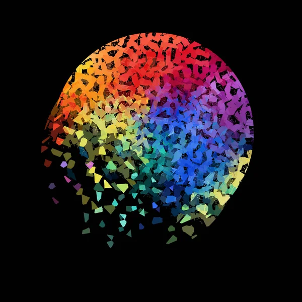 L'abstraction est un cercle de pièces multicolores. Illustration vectorielle — Image vectorielle