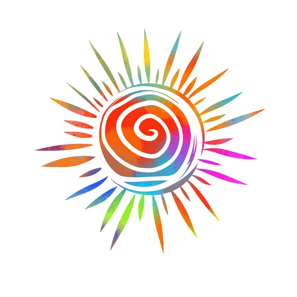 Multicolored sun object. Vector illustration — Stock Vector