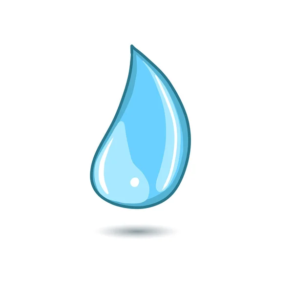 Una simple gota de agua. Ilustración vectorial — Vector de stock