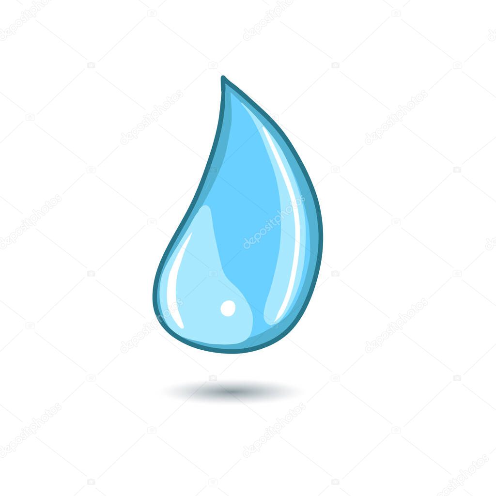 A simple drop of water Vector illustration