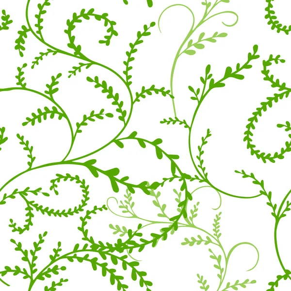 Fond vert sans couture belles brindilles. Illustration vectorielle — Image vectorielle