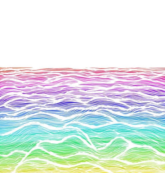 Arco iris gráfico marino. ilustración vectorial — Vector de stock