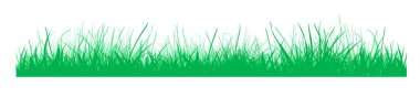 Yeşil çimen silueti. Vektör illüstrasyonu