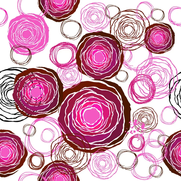 Fondo abstracto sin costuras de círculos violetas. Ilustración vectorial — Archivo Imágenes Vectoriales