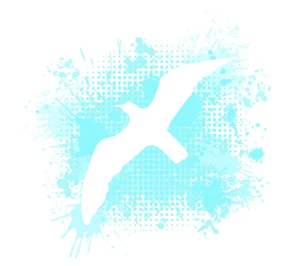 Gaviota acuarela Flying White. Ilustración vectorial — Archivo Imágenes Vectoriales