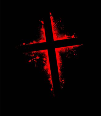 Kanlı Haç. Vektör illüstrasyonu