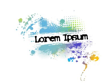 Metin için soyut mavi lekeler. Vektör illüstrasyonu