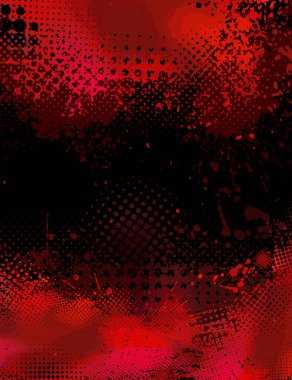 Background with blots. Frame for text . Red and Black background. Vector illustration