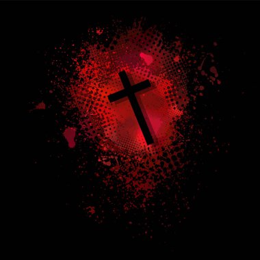 Siyah arka planda mürekkep fırçası darbesi. Japon tarzı. Grunge lekelerinin vektör illüstrasyonu