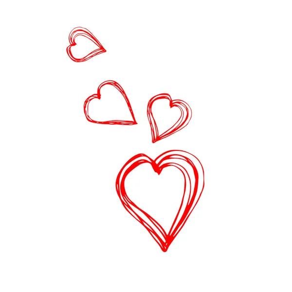 Heart Line Drawing. Continuous Line Drawing of Heart Trendy Minimalist Illustration. Love Symbol One Line Abstract Minimalist Contour Drawing. Vector Happy Valentines Day. — Stock Vector