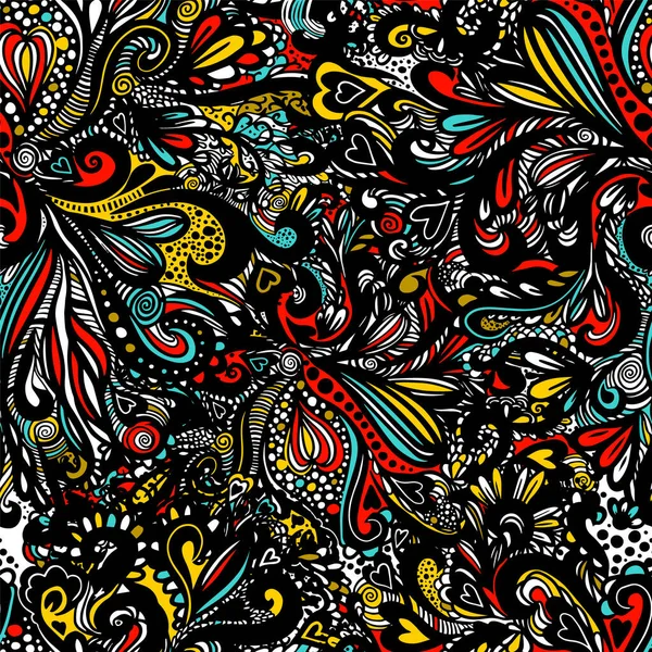 Fondo sin costuras de flores multicolores. Patrones abstractos. Ilustración vectorial — Archivo Imágenes Vectoriales