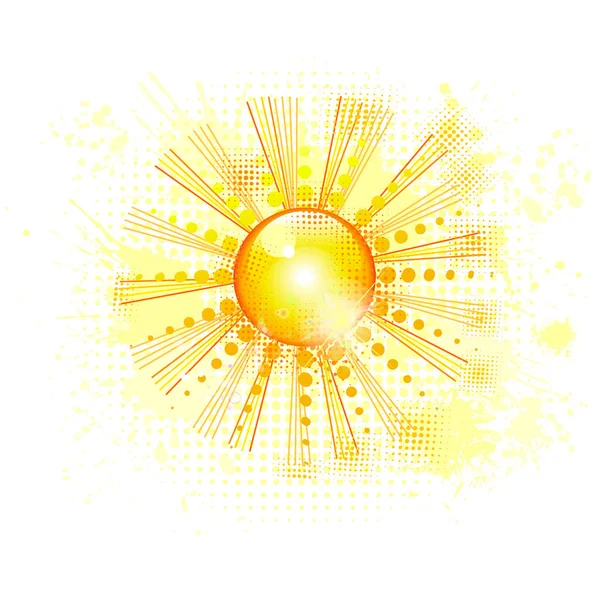 The brilliant sun is abstract. Hello summer. Vector illustration — Stock Vector