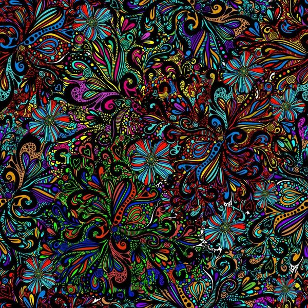 Fond sans couture de fleurs multicolores. Modèles abstraits. Illustration vectorielle — Image vectorielle