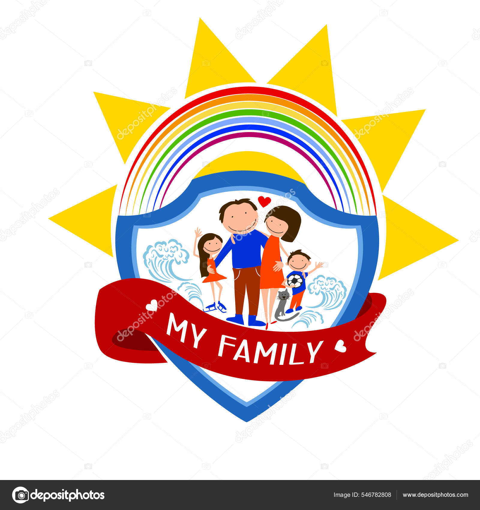 Family - template logo design. Vector illustration sign. Family emblem.  Stock Vector by ©maryia777 546782808, image size:1600x1700