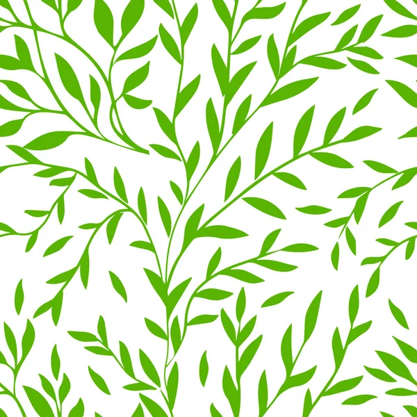 Hojas textura de fondo con dibujado a mano, vector de flora, fondo natural. — Vector de stock