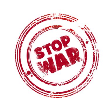 Savaş mührünü durdurun. Vektör illüstrasyonu