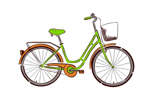 Väg cykel objekt. Vektorillustration — Stock vektor
