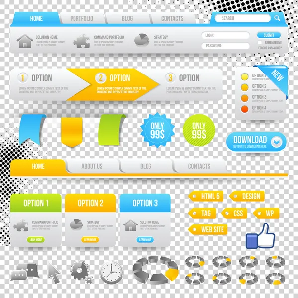 Éléments Web Vecteurs De Stock Libres De Droits
