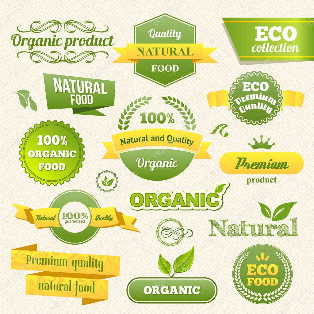 Vector Eco Stamps, Banners and Labels