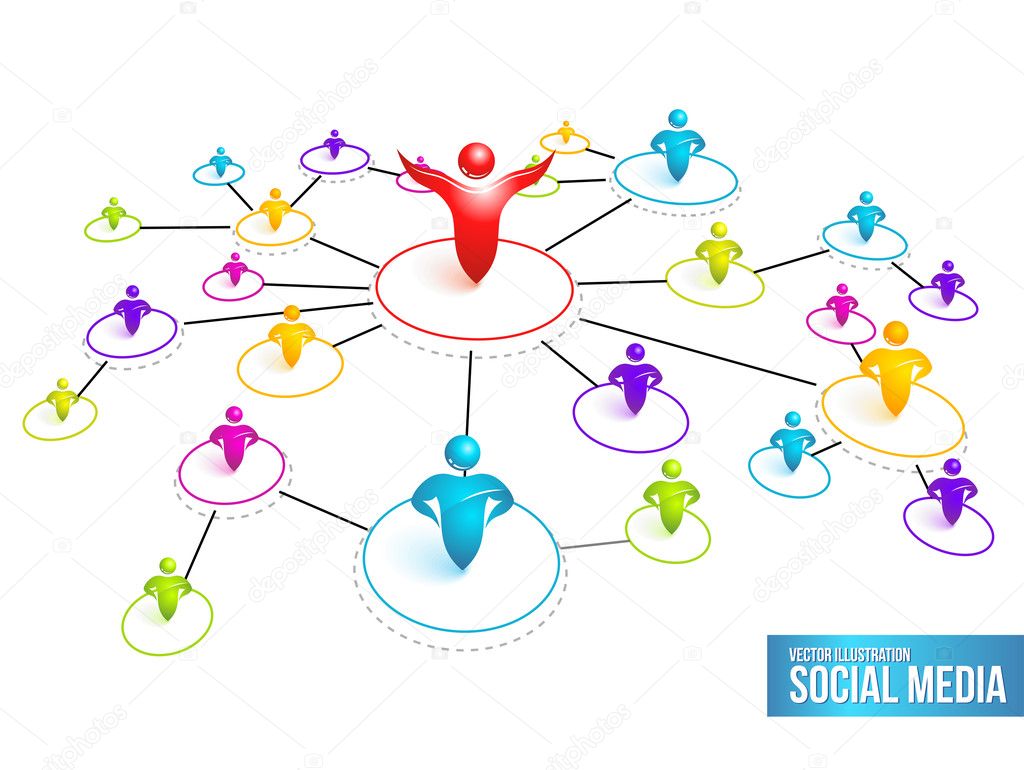 Social Media Network. Vector Illustration