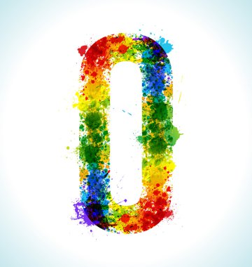 Degrade vektör yazı tipi su sıçramalarına.