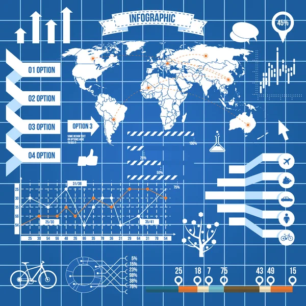 Infografische Elemente und Kommunikationskonzept — Stockvektor