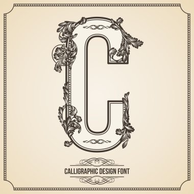 kalligrafische ontwerp lettertype