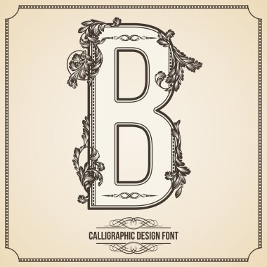 kalligrafische ontwerp lettertype