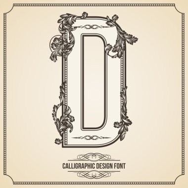 kalligrafische ontwerp lettertype