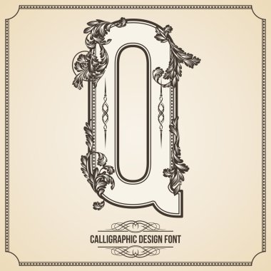 kalligrafische ontwerp lettertype