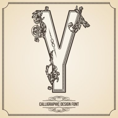 kalligrafische ontwerp lettertype