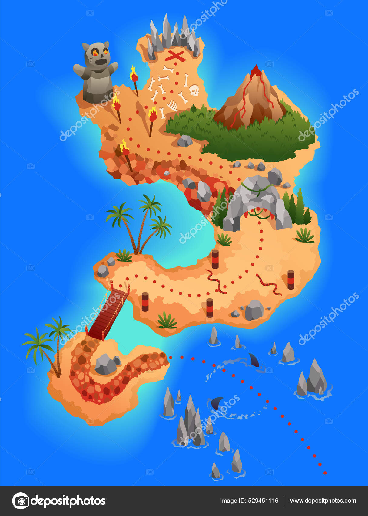 Jogo ponto a ponto desenhar uma linha mapa do tesouro para